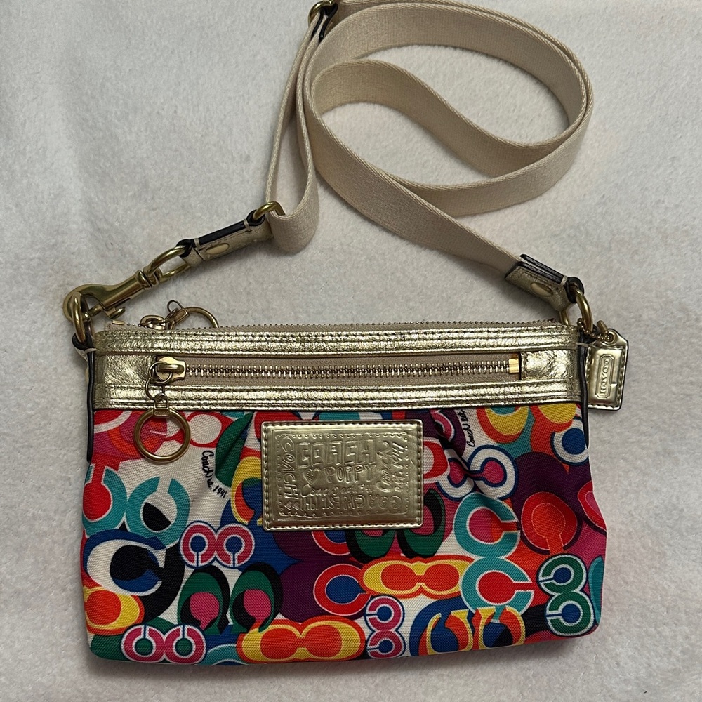 Coach Poppy Crossbody with Gold Accents